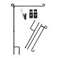 Garden Flag Stand Banner Flagpole Black Wrought Iron Yard Garden Flag Pole - Holds Flags up to 12.5 in Width for Outdoor Garden Lawn