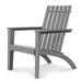 Patiojoy Wooden Adirondack Chair W/Ergonomic Design Outdoor Lounge Armchair Acacia Wood chair for Yard&Patio Gray