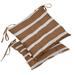 Vargottam Indoor/Outdoor Tufted Printed Square Seat Patio Cushion Set Of 2 Water Resistant Patio Furniture Seat Cushion 19-inches Brown | Striped