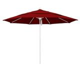 California Umbrella Venture 11 White Market Umbrella in Jockey Red