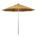 California Umbrella Venture 9 Silver Market Umbrella in Wheat