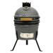 VESSILS 9.8-in W Kamado Charcoal BBQ Grill â€“ Heavy Duty Ceramic Barbecue Smoker and Roaster with Built-in Thermometer and Stainless Steel Grate (13 Inch Stand Grey)