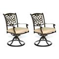 Patio Glider Chairs Swivel Rocker Garden Backyard Chairs Outdoor Patio Furniture Set of 2