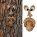 AUQ Tree Faces Decor Outdoor Tree Face Outdoor Statues Old Man Tree Hugger Bark Ghost Face Decoration Funny Yard Art Tree Decorations Outdoor for Easter Garden Creative Props.