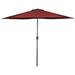 Northlight 9 Octagon Outdoor Patio Market Umbrella with Hand Crank and Tilt - Burgundy