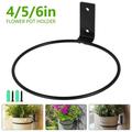 Willstar 4/5/6 inch Flower Pot Holder Hanging Plant Stand Wall Mounted Metal Hook Hanger Wall Bracket Stand Black