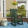 GARDEN Classic Plastic Adirondack Porch Rocking Chair Dark Green