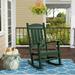 GARDEN Classic Plastic Adirondack Porch Rocking Chair Dark Green