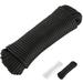 50 ft. Nylon Braided Polypropylene Flag Pole Rope 1/4 All Purpose Clothesline Camping Utility Moving Rope Excellent Shock Absorption Good for Tie Pull Swing Pool & Knot Black - By Ram-Pro