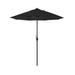 California Umbrella 7.5 Casa Series Patio Umbrella With Bronze Aluminum Pole Aluminum RibsAuto Tilt Crank Lift With Olefin Black Fabric