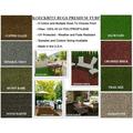 10 x10 Square Mineral Gray -Artificial Turf Grass Indoor Outdoor Area Rug Carpet Runners with a Premium Fabric Finished Edges