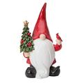 Garden Gnome Statue Cute Fall Gnomes with Christmas Tree Decor Outdoor Figurine Desktop Holiday Sculpture for Home Lawn