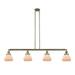 Innovations Lighting 214 Fulton Fulton 4 Light 51 Wide Linear Chandelier - White