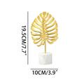 Wmkox8yii Nordic Metal Turtle Leaf Furnishing Gold Leaf Crafts Desktop Abstract Sculpture