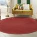 Nourison Essentials Indoor/Outdoor Brick Red 8 x round Area Rug (8 Round)