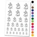 Frenchie Sitting Tilting Head French Bulldog Dog Water Resistant Temporary Tattoo Set Fake Body Art Collection - White