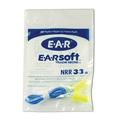 3M EARsoft Yellow Neon Soft Foam Earplugs Corded Regular Size 200 Pairs (3111250)
