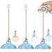 FSLiving Iron J-Type Track Pendant Lighting with Cord Total Length 2FT Customizable Macaron Blue Shade Smart Group Control with Stepless Dimming for Living Room-1 Light