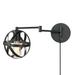 Globe Electric Tatum 1-Light Dark Bronze Plug-In or Hardwire Swing Arm Wall Sconce 51544