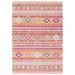 SAFAVIEH Outdoor MTG271Q Montage Collection Red / Fuchsia Rug