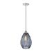 Aspen Creative 61099-21 Adjustable One-Light Hanging Mini Pendant Ceiling Light Transitional Design in Satin Nickel Finish Smoke Glass Shade 7 Wide