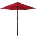 Sunnydaze 7.5 Aluminum Patio Umbrella with Tilt and Crank - Red