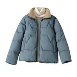Lovskoo 2024 Womens Winter Coats Quilted Jacket Zipper Long Sleeve Cotton Padded Jacket Solid Color Jacket Blue
