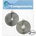 2-Pack Replacement for General Electric LEB131GT2AD 8 inch 6 Turns & 6 inch 5 Turns Surface Burner Elements - Compatible with General Electric WB30M1 & WB30M2 Heating Element for Range
