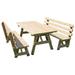 Creekvine Designs 32 in. Wide 6 ft. Classic Family Red Cedar Picnic Table with 6 ft. 2 Backed Benches