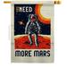 Angeleno Heritage 28 x 40 in. More Mars House Flag with Armed Forces NASA Double-Sided Decorative Vertical Flags Decoration Banner Garden Yard Gift