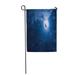 KDAGR Blue Halloween Witch Flying Past The Moon Night Scary Garden Flag Decorative Flag House Banner 28x40 inch