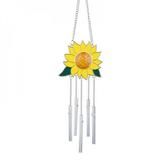 Clearance! Beautiful Stained Glass Sunflower Window Hanging Panel Decoration with Chain For Home Ornament Home Decor Wind Chimes Ornaments