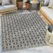 Well Woven Indoor/Outdoor Area Rug 5 3 x 7 3 Ciel Dark Grey Modern Geometric