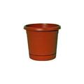 True Temper RN0612TC Southern Patio 6 Inch Rolled Rim Planter And Saucer (Case of 12)