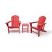 LuXeo Hampton Red Outdoor Patio Adirondack Chair and Table Set