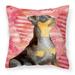 Carolines Treasures BB9811PW1414 Miniature Pinscher 2 Love Fabric Decorative Pillow 14Hx14W multicolor