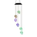 Halloween Solar Pumpkin Wind Chimes Light Color Changing Hanging Solar String Lights Outdoor Decoration Waterproof LED Windchime Lights for Halloween Christmas Party Garden Yard Decor