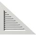 Ekena Millwork 24 W x 18 H Right Triangle Gable Vent - Right Side (33 W x 24 3/4 H Frame Size) 9/12 Pitch Functional PVC Gable Vent with 1 x 4 Flat Trim Frame