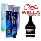 Wella KOLESTON Perfect Permanent Creme Haircolor 2 oz (with Sleek Tint Brush) - 33/0 Intense Dark Brown/Natural