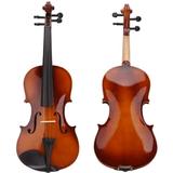 4/4 Violin Wood Full Size Handcrafted Vintage Violin with Storage Case Rosin Cloth String for Beginners