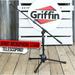 Griffin Short Microphone Boom Stand | Small Low Mic Holder Guitar Amp Mount Drum