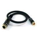 Monoprice XLR Female to RCA Male Cable - 1.5 Feet - Black | With E21Gold Plated Connectors | 16AWG Shielded Twisted Pair Oxygen-Free Copper Braid Conductors - Premier Series