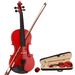 New 4/4 Acoustic Violin for Kids / Boys / Girls Solid Wood Violin with Case and Bow Black Violin Outfit Set for Beginners - Red