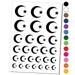 Star and Crescent Moon Islam Ottoman Water Resistant Temporary Tattoo Set Fake Body Art Collection - White