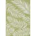 Unique Loom Palm Indoor/Outdoor Botanical Rug Green/Ivory 4 1 x 6 1 Rectangle Floral / Botanical Tropical Perfect For Patio Deck Garage Entryway