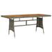 vidaXL Outdoor Dining Table Garden Porch Patio Table Solid Acacia Wood PE Rattan