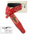 Walker & Williams CVG-52 Padded Red Leather Strap Hand Tooled Rose Design