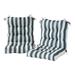 Canopy Stripe Gray 42 x 21 in. Outdoor Tufted Chair Cushion (set of 2) by Greendale Home Fashions