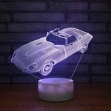 OUNONA LED Night Light Creative 3D Illusion Lamp Sports Car Nightlights 7 Colors Changing Touch Control USB Charge Table Desk Lighting Bedroom Home Decoration for Music Lovers Kids Adults Girls Boys