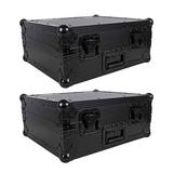 2 Odyssey FZ1200BL Technics 1200 Style Turntable Cases for Numark/Stanton Mixers